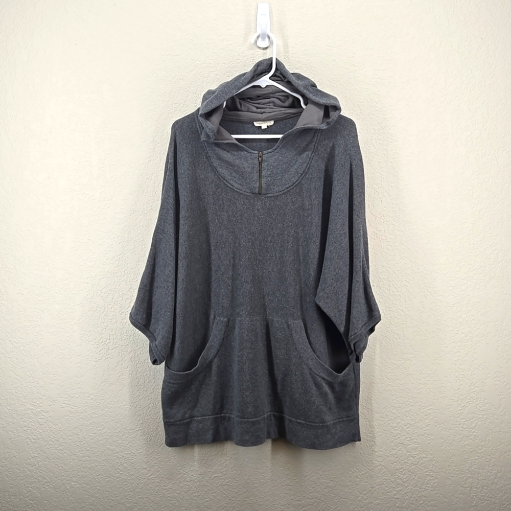 Eileen Fisher Oversized Hooded Sweater 100% Organic Cotton Size Medium